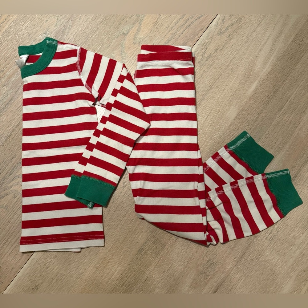 Hanna Andersson Red and White Striped Pajama Set